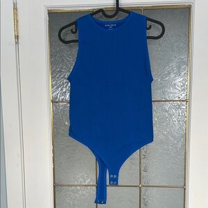 Blue Sleeveless Bodysuit